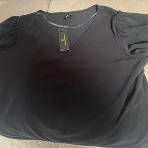 Black Silky Blouse with Liner